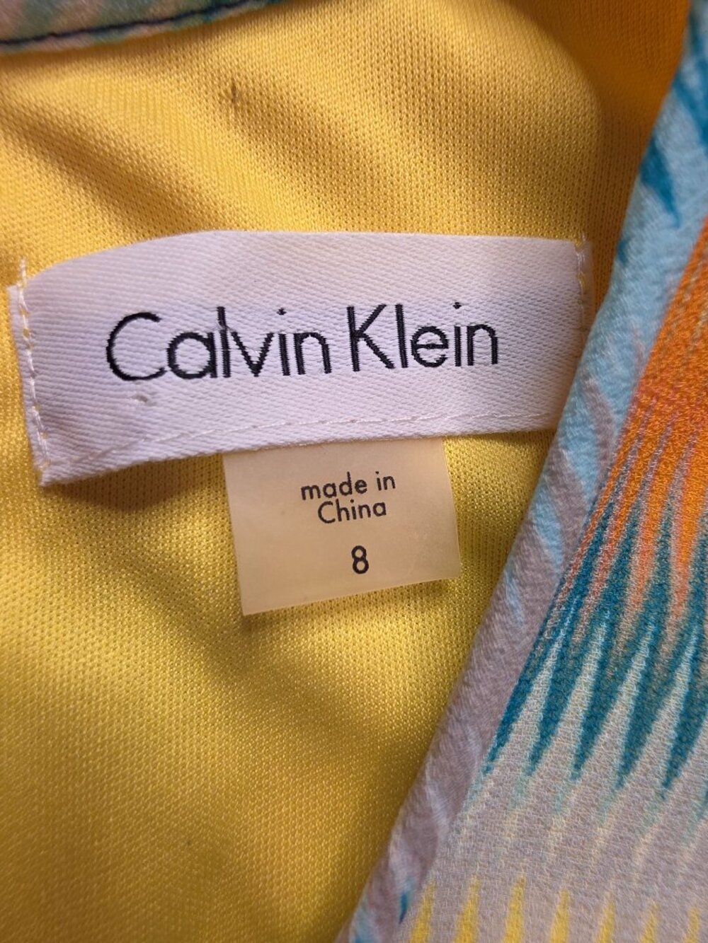 Calvin Klein Multicolored Tank Top Dress, Size 8 - Picture 7 of 8